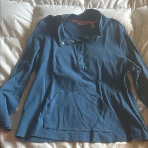 Isaac Mizrahi Blue Long Sleeve Top